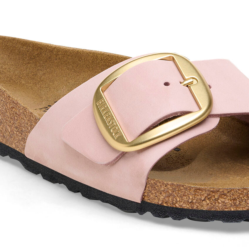 Birkenstock MADRID BIG BUCKLE 1027056 Soft Pink | Nubuck Largeur Étroite - Boutique du Cordonnier