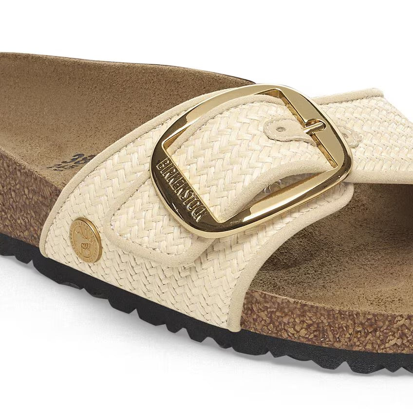 Birkenstock MADRID BIG BUCKLE 1029035 Natural | Raffia Textile Largeur Étroite - Boutique du Cordonnier