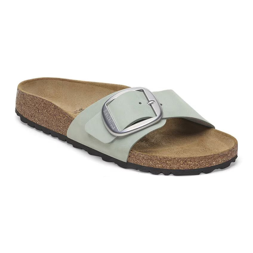 Birkenstock MADRID BIG BUCKLE 1029293 Pure Sage | Nubuck Largeur Étroite - Boutique du Cordonnier