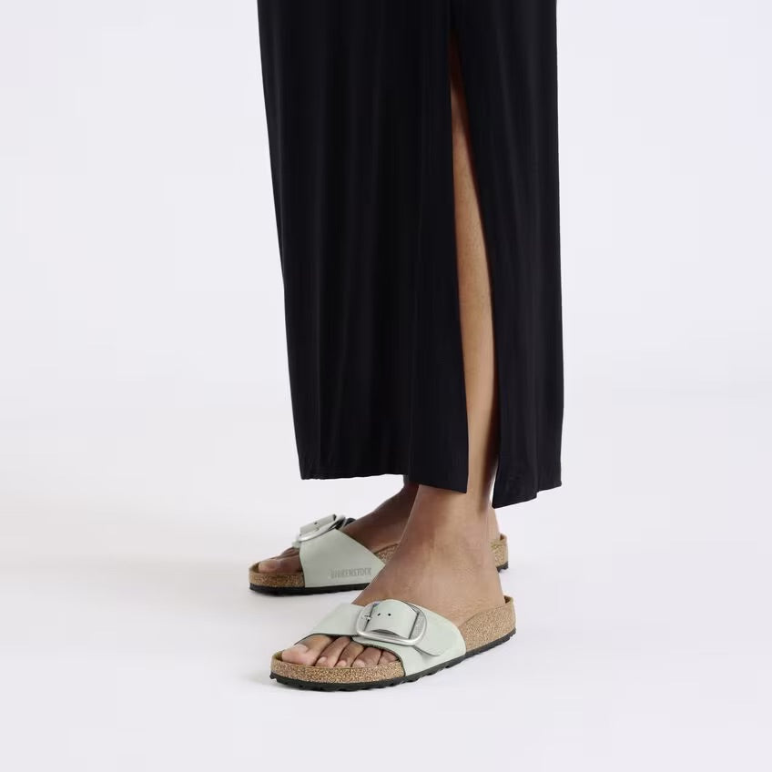 Birkenstock MADRID BIG BUCKLE 1029293 Pure Sage | Nubuck Largeur Étroite - Boutique du Cordonnier