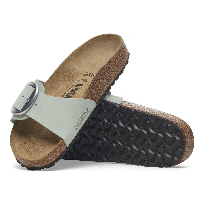Birkenstock MADRID BIG BUCKLE 1029293 Pure Sage | Nubuck Largeur Étroite - Boutique du Cordonnier