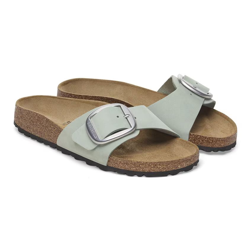 Birkenstock MADRID BIG BUCKLE 1029293 Pure Sage | Nubuck Largeur Étroite - Boutique du Cordonnier