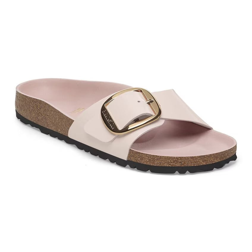 Birkenstock MADRID BIG BUCKLE 1029448 High Shine Light Rose | Cuir Largeur Étroite - Boutique du Cordonnier
