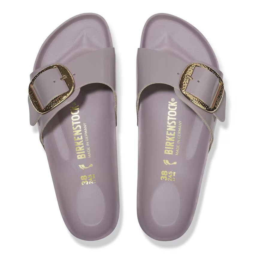 Birkenstock MADRID HAMMERED BIG BUCKLE 1029843 High Shine Faded Purple | Cuir Largeur Étroite - Boutique du Cordonnier