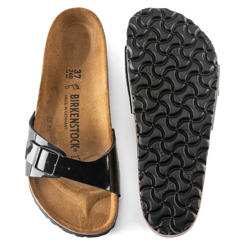 Birkenstock MADRID 40303 Black Patent | Birko-Flor Largeur Étroite - Boutique du Cordonnier