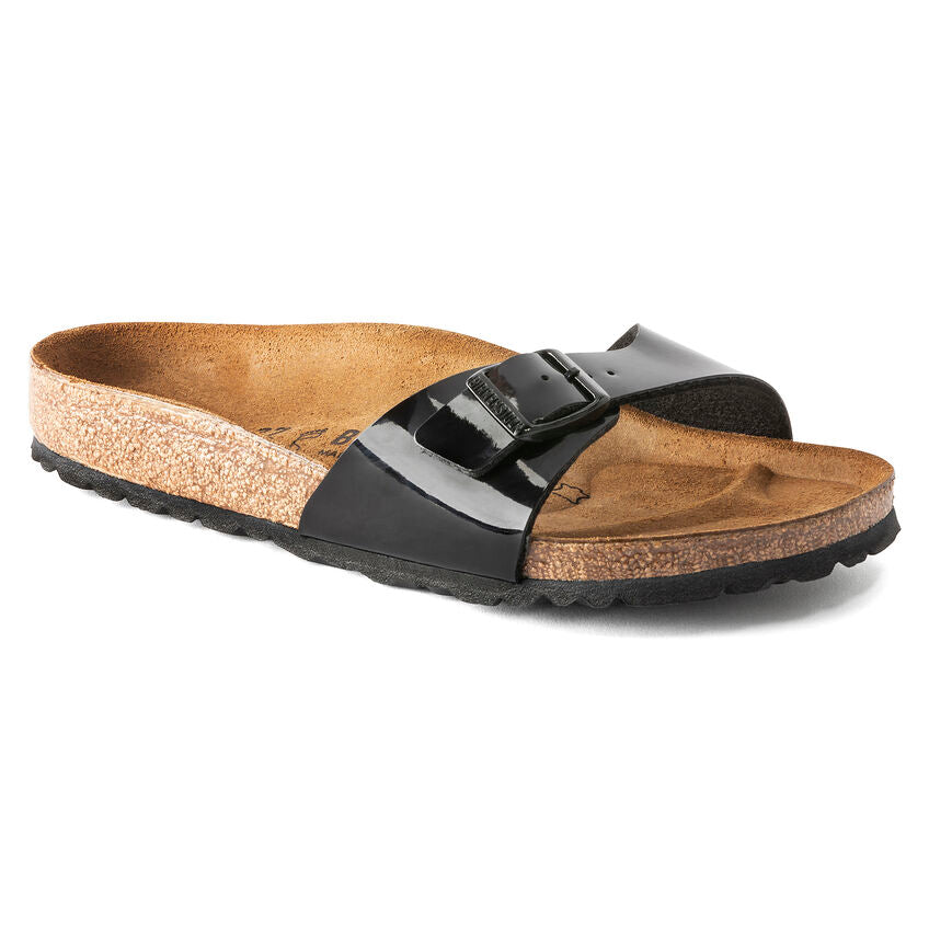 Birkenstock MADRID 40303 Black Patent | Birko-Flor Largeur Étroite - Boutique du Cordonnier