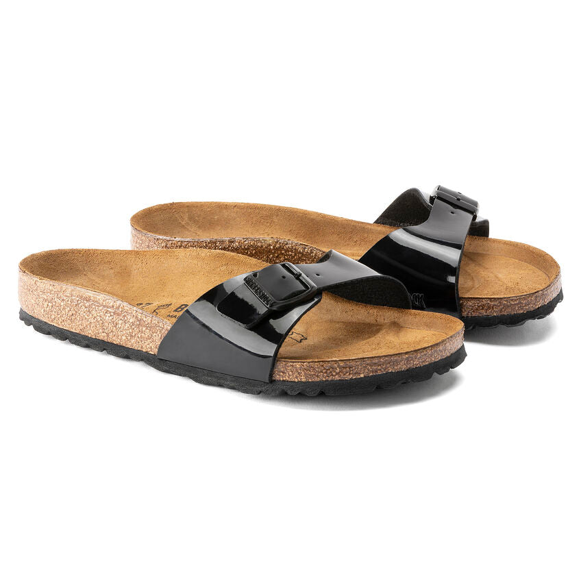 Birkenstock MADRID 40303 Black Patent | Birko-Flor Largeur Étroite - Boutique du Cordonnier