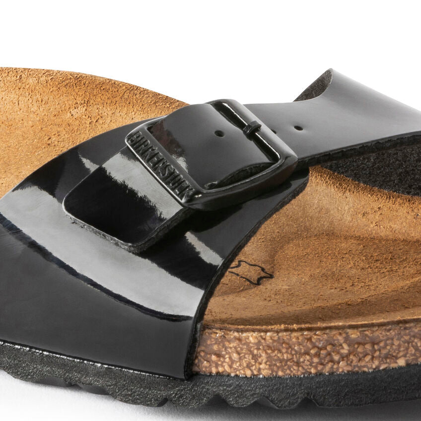 Birkenstock MADRID 40303 Black Patent | Birko-Flor Largeur Étroite - Boutique du Cordonnier