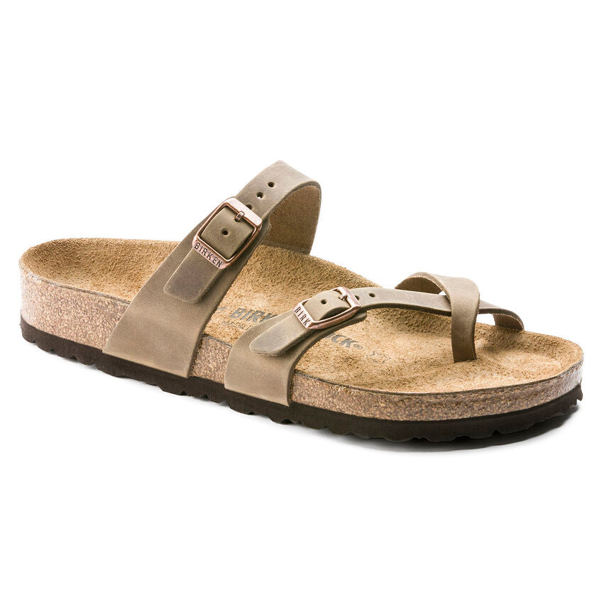 Birkenstock MAYARI 1011433 Tabacco Brown | Cuir Huilé Largeur Régulière - Boutique du Cordonnier