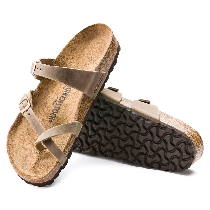 Birkenstock MAYARI 1011433 Tabacco Brown | Cuir Huilé Largeur Régulière - Boutique du Cordonnier