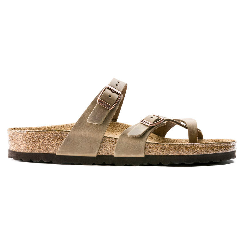 Birkenstock MAYARI 1011433 Tabacco Brown | Cuir Huilé Largeur Régulière - Boutique du Cordonnier