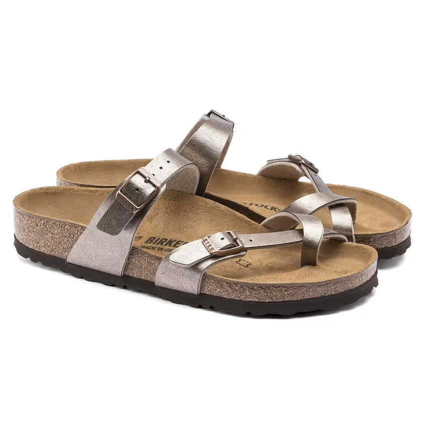 Birkenstock MAYARI 1016408 Graceful Taupe | Birko-Flor Largeur régulière - Boutique du Cordonnier