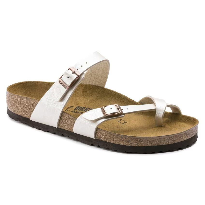 Birkenstock MAYARI 71661 Graceful Pearl White | Birko-Flor Largeur régulière - Boutique du Cordonnier