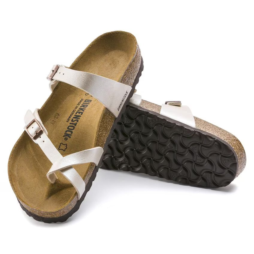 Birkenstock MAYARI 71661 Graceful Pearl White | Birko-Flor Largeur régulière - Boutique du Cordonnier