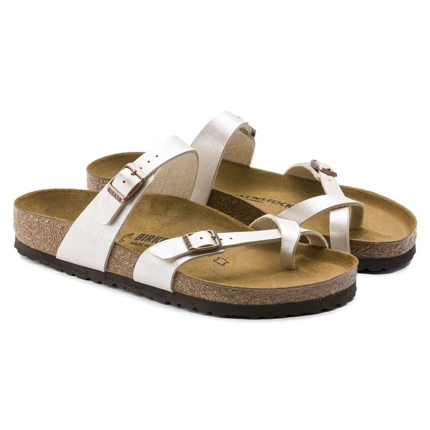 Birkenstock MAYARI 71661 Graceful Pearl White | Birko-Flor Largeur régulière - Boutique du Cordonnier