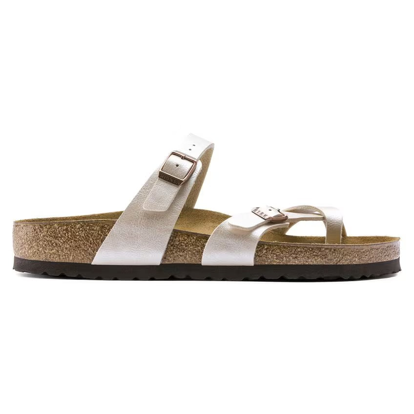Birkenstock MAYARI 71661 Graceful Pearl White | Birko-Flor Largeur régulière - Boutique du Cordonnier