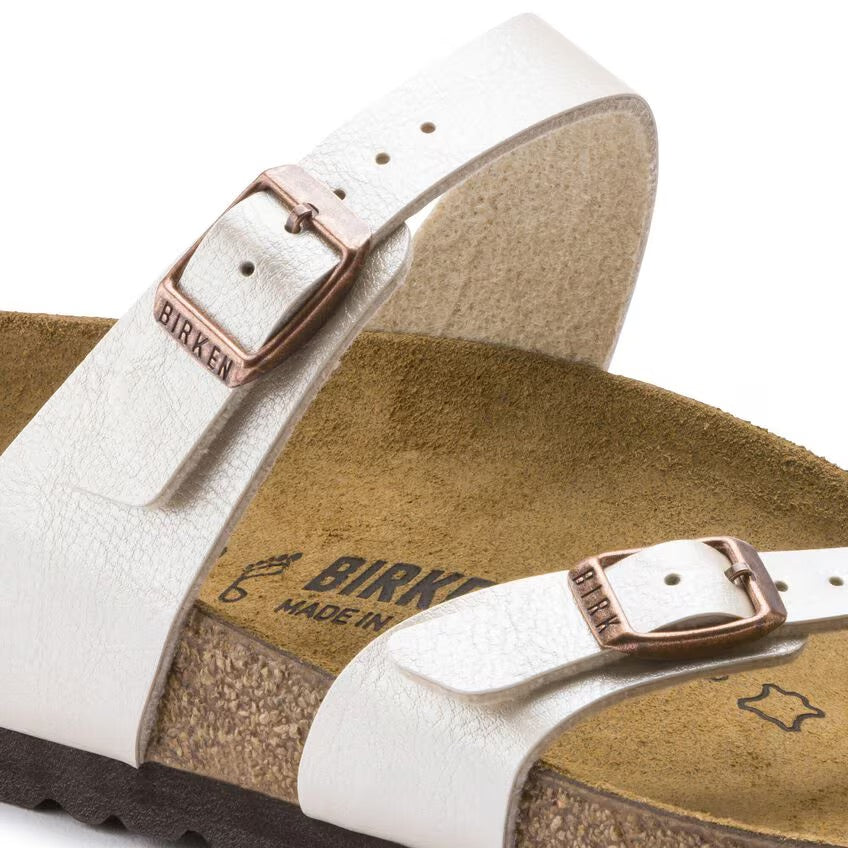 Birkenstock MAYARI 71661 Graceful Pearl White | Birko-Flor Largeur régulière - Boutique du Cordonnier