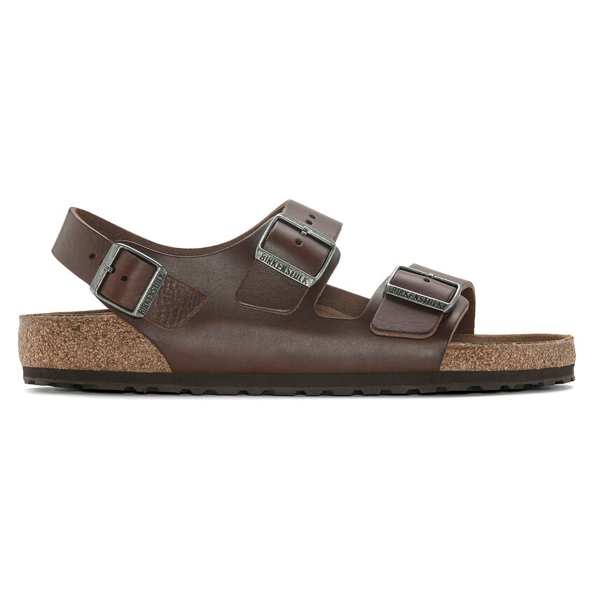 Birkenstock MILANO GRIP 1024911 Vintage Roast | Cuir Largeur Régulière - Boutique du Cordonnier