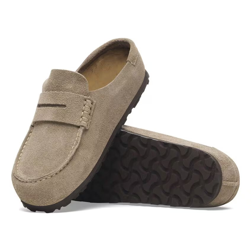 Birkenstock NAPLES WRAPPED Grip 2.0 1029675 Taupe | Suède Largeur Régulière - Boutique du Cordonnier