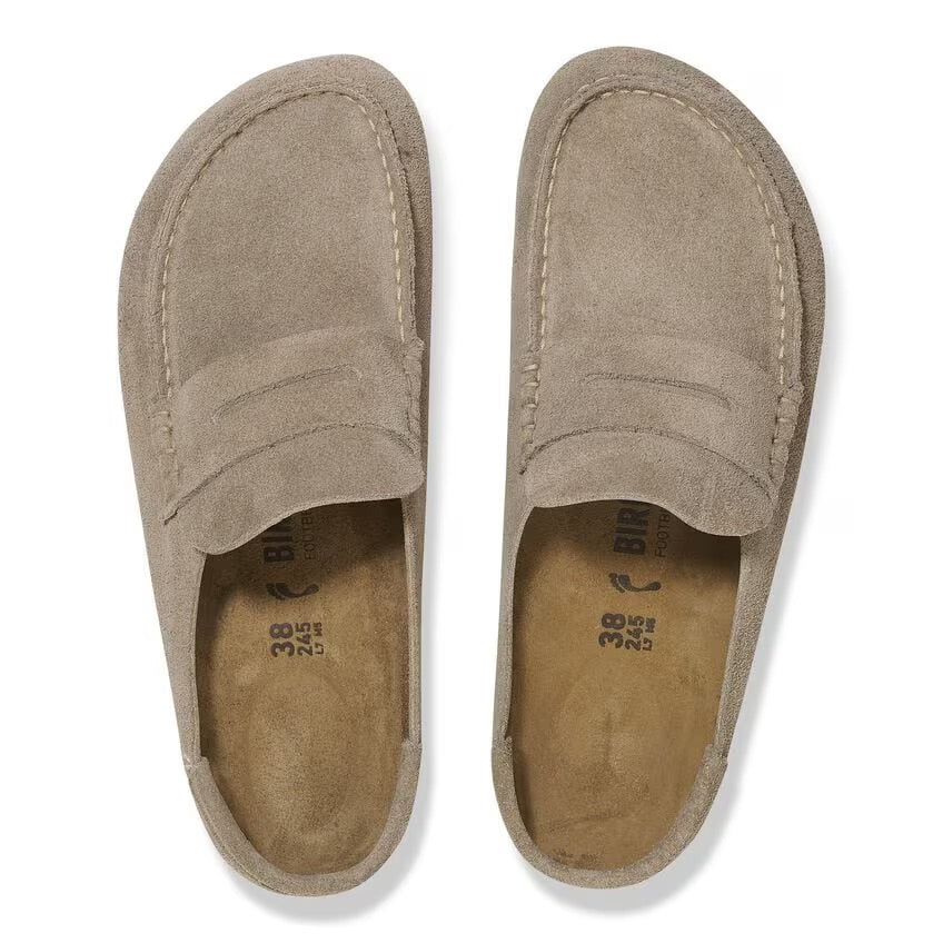 Birkenstock NAPLES WRAPPED Grip 2.0 1029675 Taupe | Suède Largeur Régulière - Boutique du Cordonnier