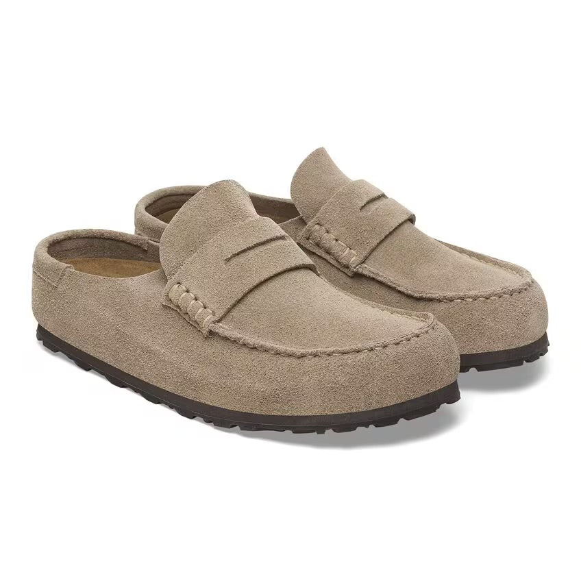 Birkenstock NAPLES WRAPPED Grip 2.0 1029675 Taupe | Suède Largeur Régulière - Boutique du Cordonnier