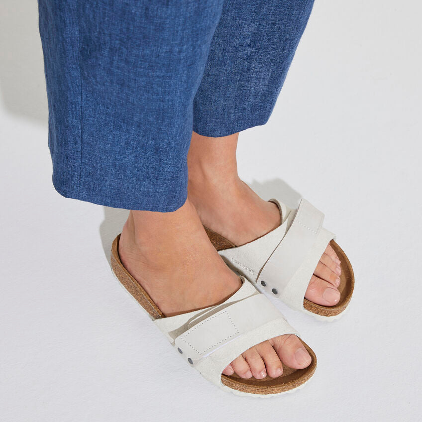 Birkenstock OITA 1024226 Antique White | Nubuck/Suède Largeur Étroite - Boutique du Cordonnier