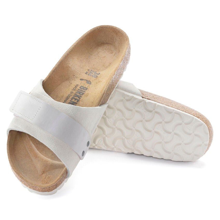 Birkenstock OITA 1024226 Antique White | Nubuck/Suède Largeur Étroite - Boutique du Cordonnier