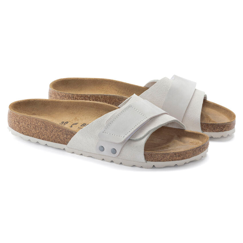 Birkenstock OITA 1024226 Antique White | Nubuck/Suède Largeur Étroite - Boutique du Cordonnier