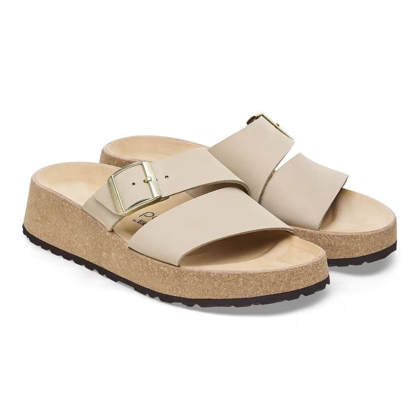 Birkenstock Papillio ALMINA 1026974 Sandcastle | Nubuck Largeur Étroite - Boutique du Cordonnier