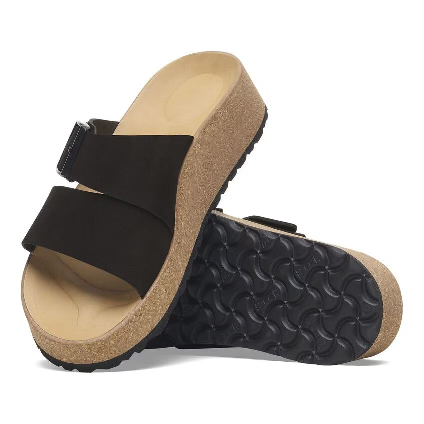 Birkenstock Papillio ALMINA 1029100 Noir | Nubuck Largeur Étroite - Boutique du Cordonnier