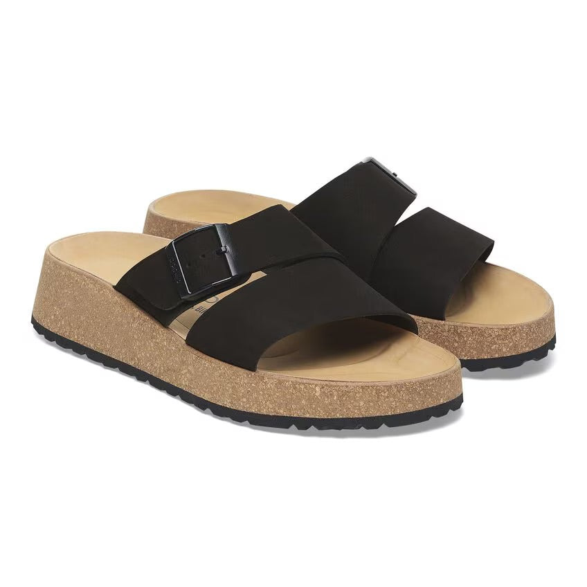 Birkenstock Papillio ALMINA 1029100 Noir | Nubuck Largeur Étroite - Boutique du Cordonnier