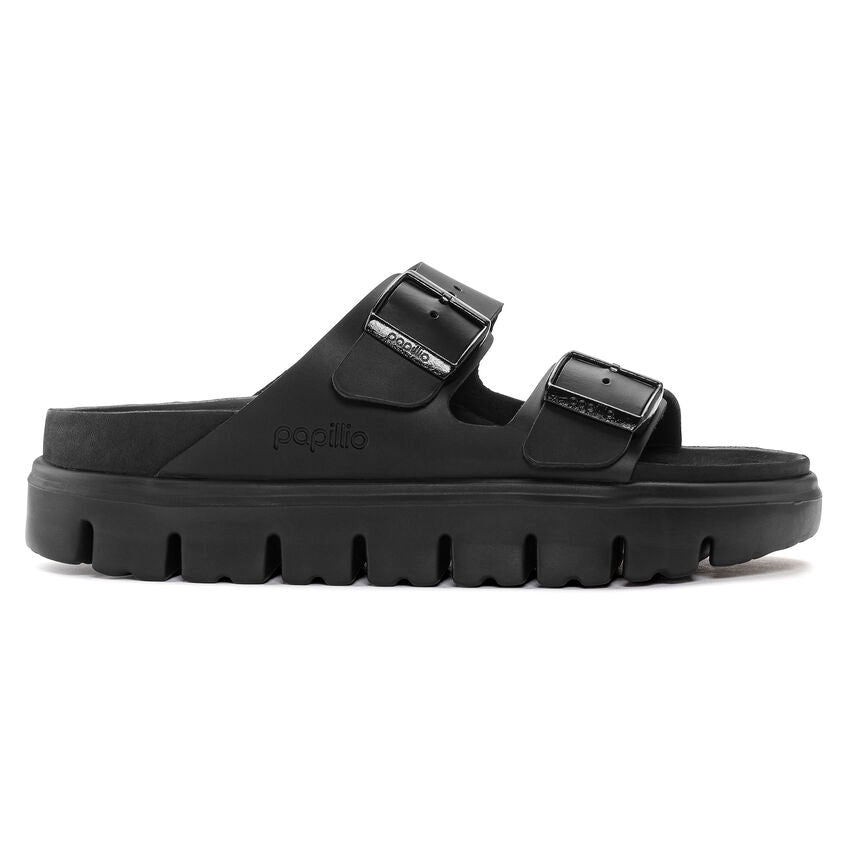 Birkenstock Papillio ARIZONA CHUNKY 1024565 Noir | Cuir Exquisite Largeur Étroite - Boutique du Cordonnier