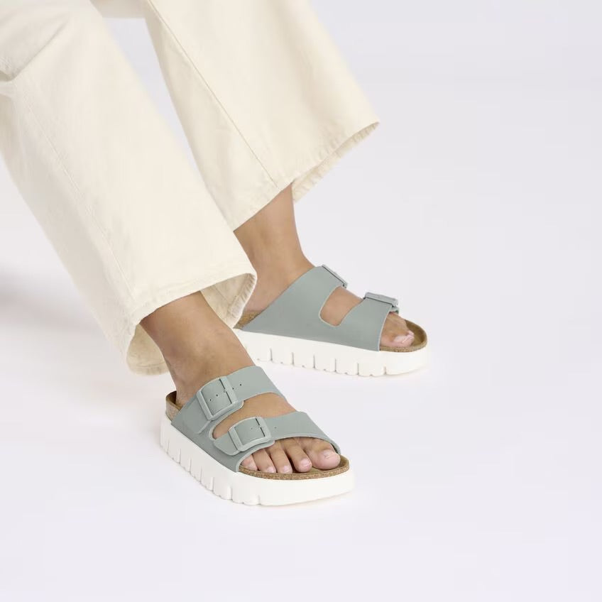 Birkenstock Papillio ARIZONA CHUNKY 1029093 Pure Sage | Birko-Flor Largeur Étroite - Boutique du Cordonnier
