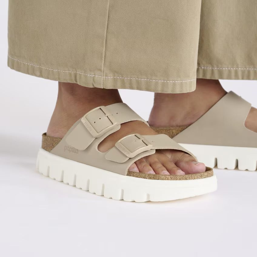 Birkenstock Papillio ARIZONA CHUNKY 1029094 Sandcastle | Birko-Flor Largeur Étroite - Boutique du Cordonnier