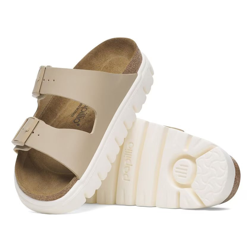 Birkenstock Papillio ARIZONA CHUNKY 1029094 Sandcastle | Birko-Flor Largeur Étroite - Boutique du Cordonnier