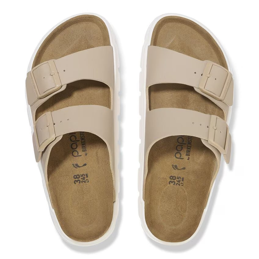 Birkenstock Papillio ARIZONA CHUNKY 1029094 Sandcastle | Birko-Flor Largeur Étroite - Boutique du Cordonnier