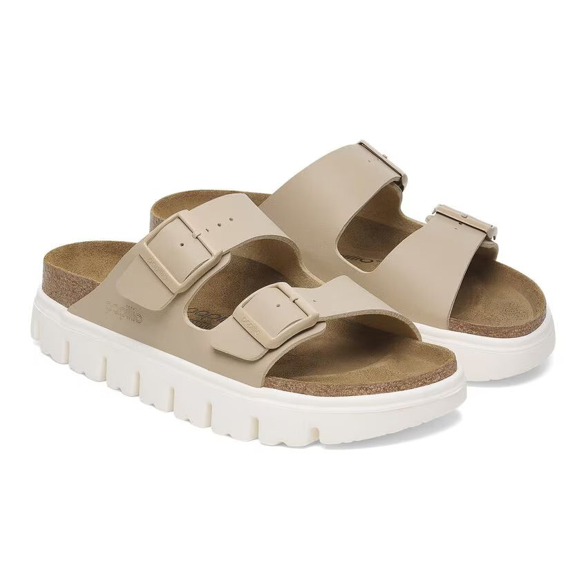 Birkenstock Papillio ARIZONA CHUNKY 1029094 Sandcastle | Birko-Flor Largeur Étroite - Boutique du Cordonnier