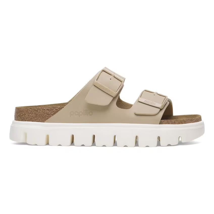 Birkenstock Papillio ARIZONA CHUNKY 1029094 Sandcastle | Birko-Flor Largeur Étroite - Boutique du Cordonnier