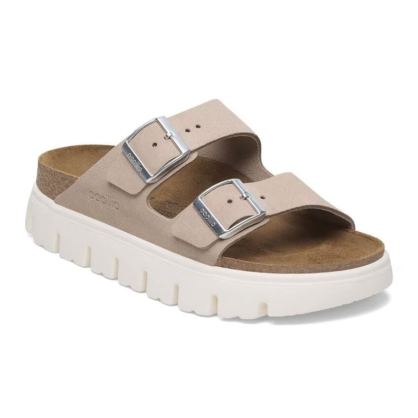 Birkenstock Papillio ARIZONA CHUNKY 1029117 Light Rose | Suède Largeur Étroite - Boutique du Cordonnier