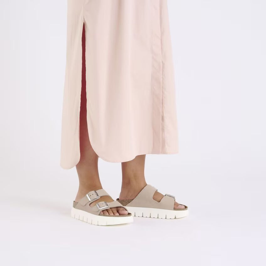 Birkenstock Papillio ARIZONA CHUNKY 1029117 Light Rose | Suède Largeur Étroite - Boutique du Cordonnier