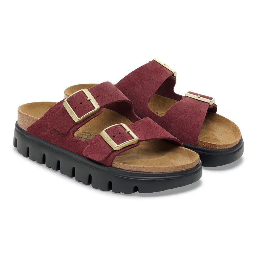 Birkenstock Papillio ARIZONA CHUNKY 1030581 Zinfandel | Suède Largeur Étroite - Boutique du Cordonnier