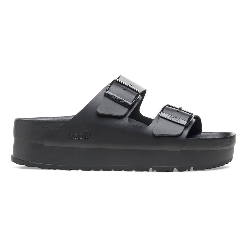Birkenstock Papillio ARIZONA FLEX PLATFORM 1026918 Noir | Cuir Exquisite Largeur Étroite - Boutique du Cordonnier