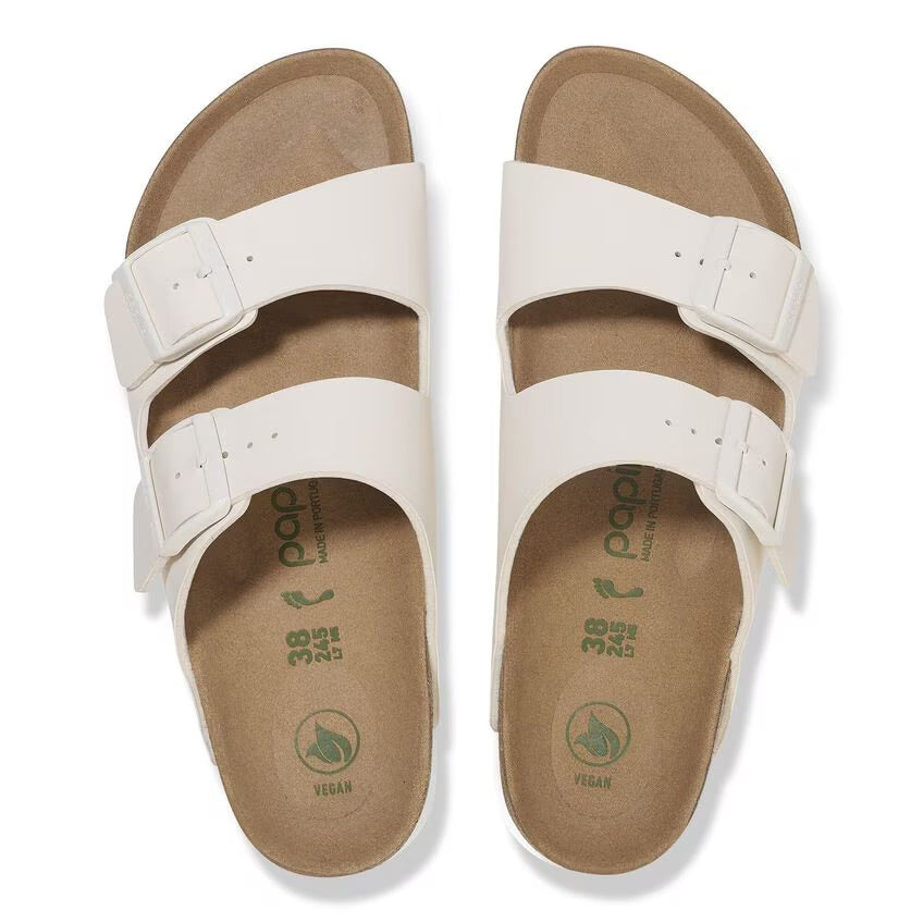 Birkenstock Papillio ARIZONA VEGAN PLATFORM 1029127 Eggshell | Birko-Flor Largeur Étroite - Boutique du Cordonnier