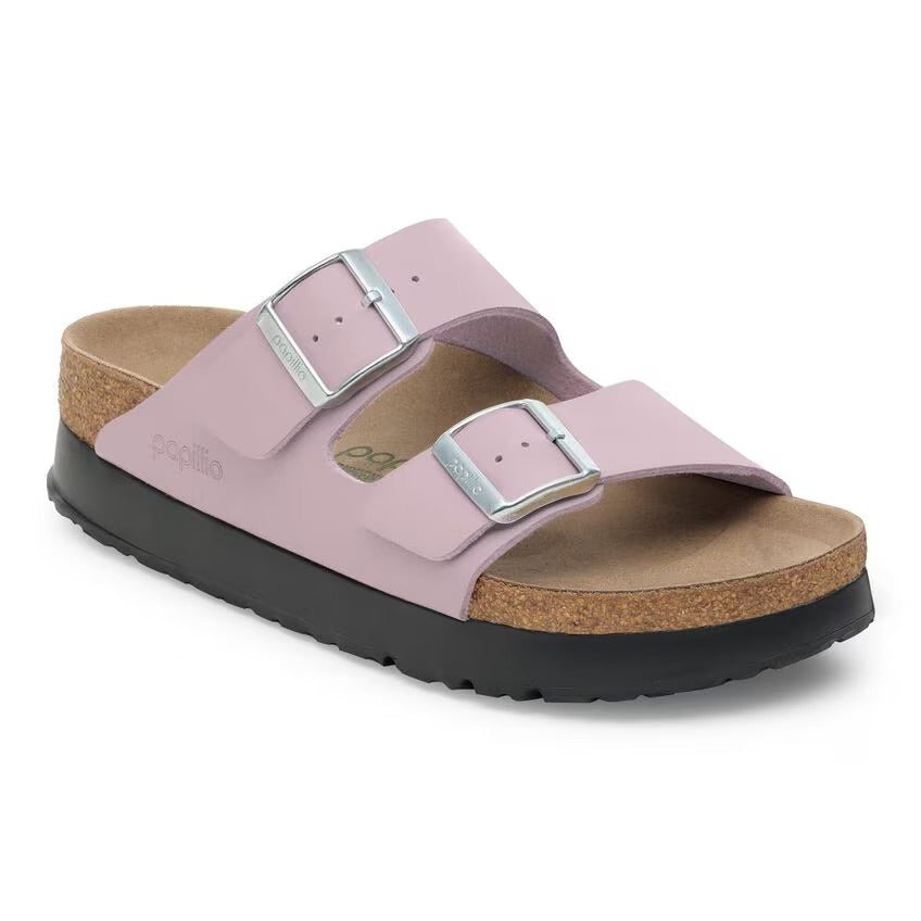 Birkenstock Papillio ARIZONA VEGAN PLATFORM 1030377 Faded Purple | Birko-Flor Largeur Étroite - Boutique du Cordonnier
