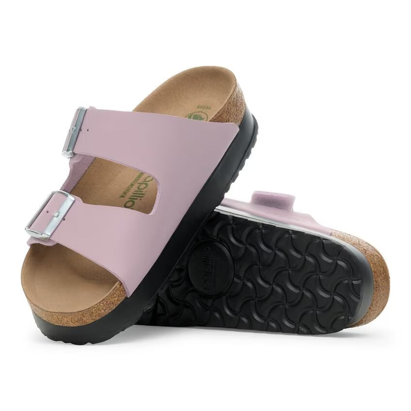Birkenstock Papillio ARIZONA VEGAN PLATFORM 1030377 Faded Purple | Birko-Flor Largeur Étroite - Boutique du Cordonnier