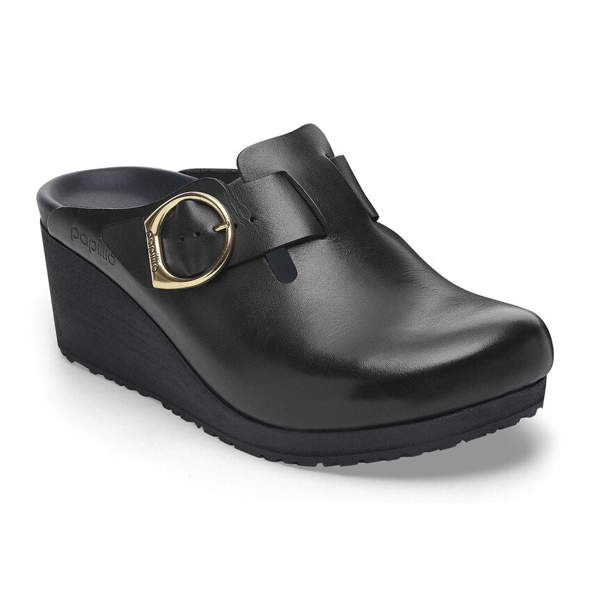 Birkenstock Papillio FANNY Ring-Buckle 1028423 Noir | Cuir Exquisite Largeur Étroite - Boutique du Cordonnier