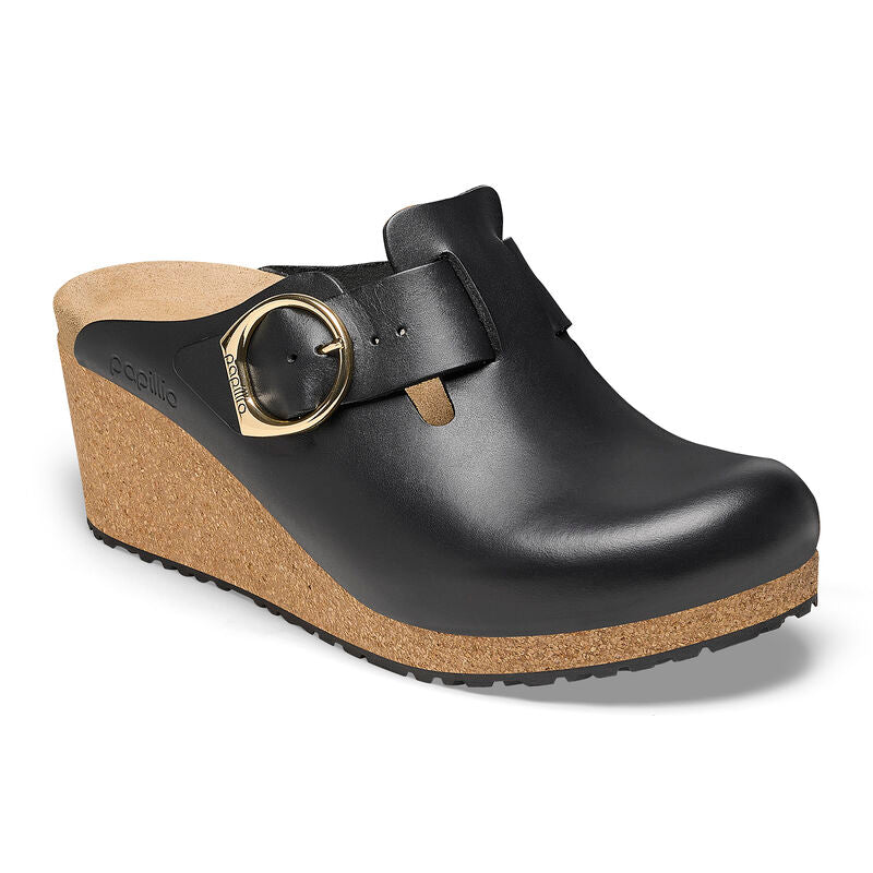 Birkenstock Papillio FANNY 1025340 Noir | Cuir Largeur Étroite - Boutique du Cordonnier