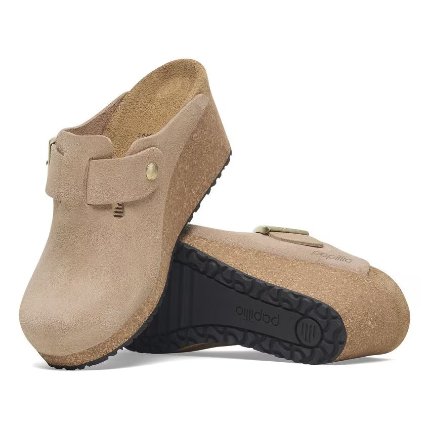 Birkenstock Papillio FANNY 1029057 Warm Sand | Suède Largeur Étroite - Boutique du Cordonnier