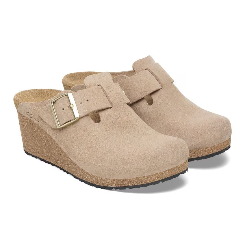 Birkenstock Papillio FANNY 1029057 Warm Sand | Suède Largeur Étroite - Boutique du Cordonnier