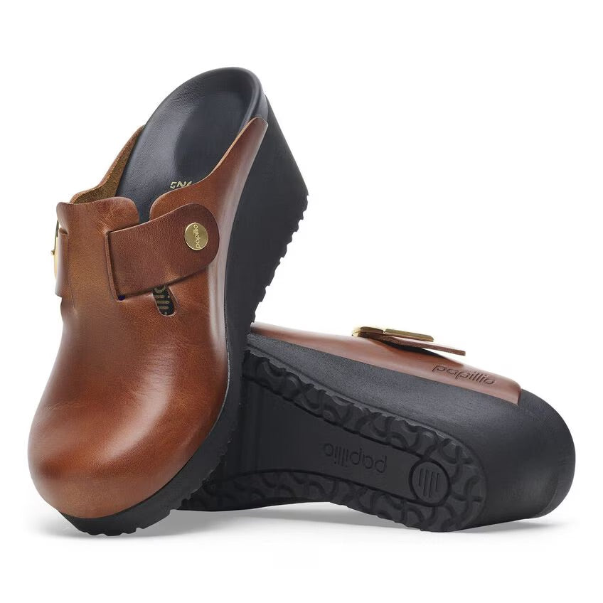 Birkenstock Papillio FANNY Ring-Buckle 1028441 Cognac | Cuir Exquisite Largeur Étroite - Boutique du Cordonnier